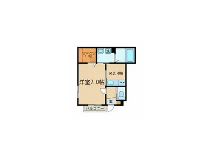 RECTANGLE(1K/1階)の間取り写真