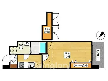 NO.66 GUARANTEE 21 博多(1K/14階)の間取り写真