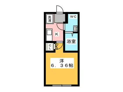 SOLA COMFORT(1K/2階)の間取り写真