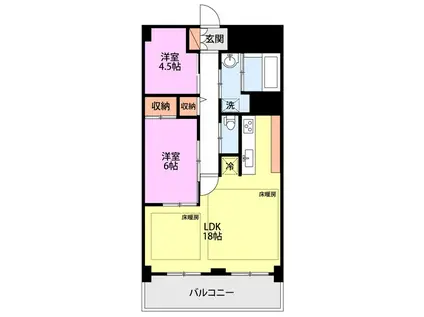 日東サンシャイン青山A棟(2LDK/5階)の間取り写真