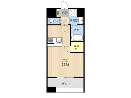 LIBTH味噌天神(ワンルーム/13階)の間取り写真