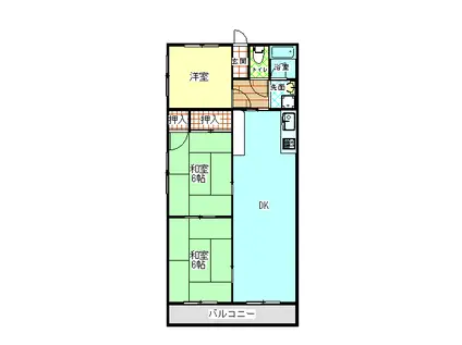 コーポビトー(3LDK/3階)の間取り写真
