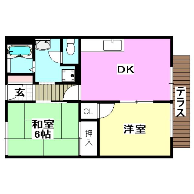 STハイツ(2DK/1階)の間取り写真