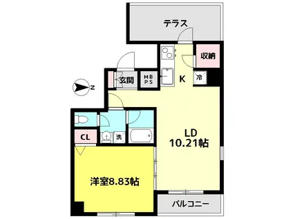 レーベン グランツ(1LDK/1階)の間取り写真