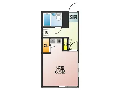 ユーハイム(ワンルーム/1階)の間取り写真