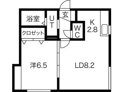 RADICE VILERA(1LDK/2階)の間取り写真