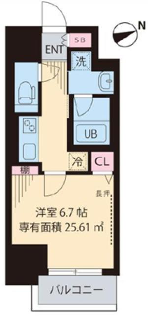 KーCREST(1K/7階)の間取り写真
