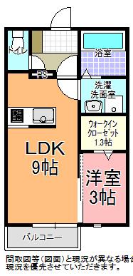 オルタンシア水戸(1LDK/1階)の間取り写真