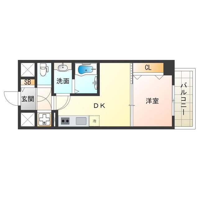 サムティ福島ルフレ(1DK/5階)の間取り写真