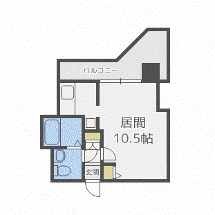 レジディア札幌駅前(1K/14階)の間取り写真