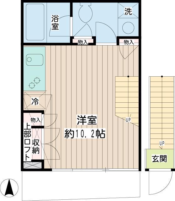 FLEG自由が丘EL(ワンルーム/1階)の間取り写真