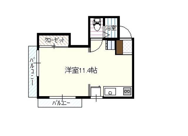 ロイヤルレジデンス(ワンルーム/3階)の間取り写真
