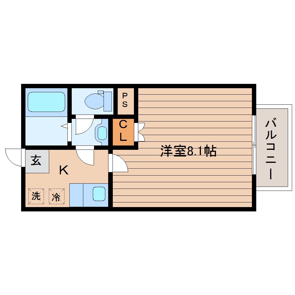 プリマベーラ(1K/1階)の間取り写真