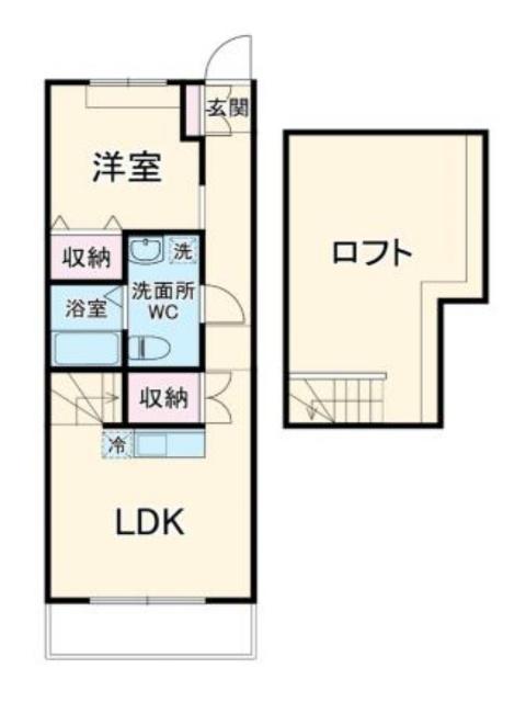 ダイレクト・メゾン茂原NO.1(1LDK/2階)の間取り写真