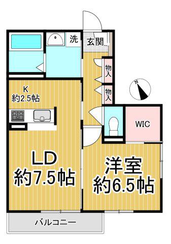 シャーメゾン豊楽A(1LDK/1階)の間取り写真