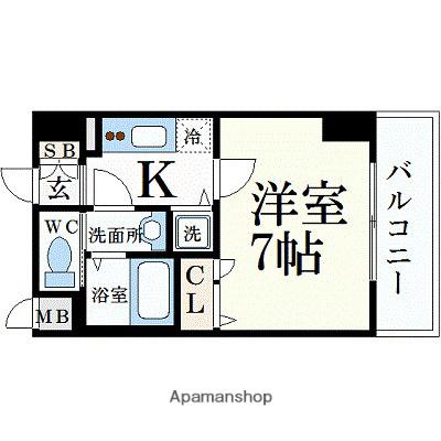 ララプレイス ザ・京橋ステラ(1K/2階)の間取り写真