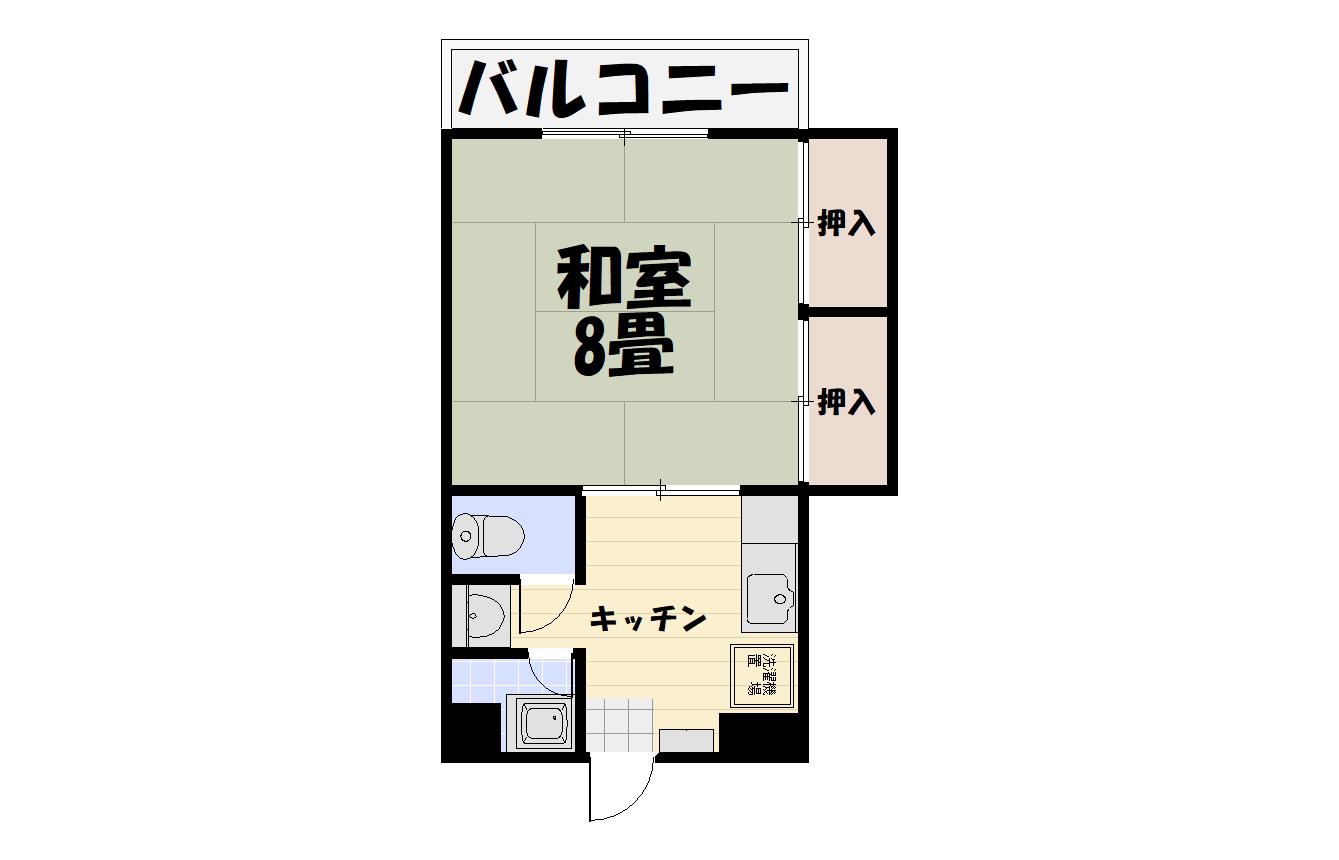 コーポサンライズ(1K/4階)の間取り写真