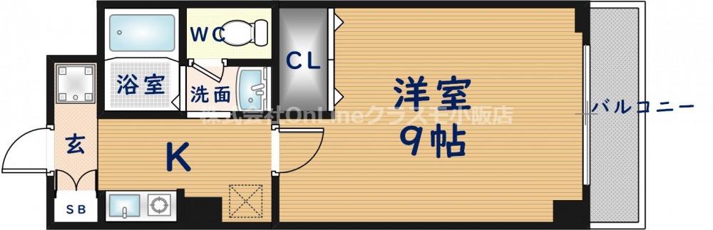 MPLAZA布施弐番館(1K/8階)の間取り写真