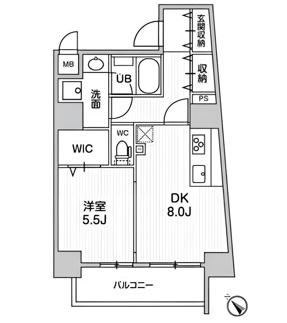ROOTS HIGASHI NAGASAKI(1LDK/10階)の間取り写真
