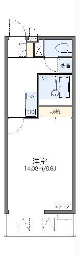 レオネクストイーエフIII(1K/2階)の間取り写真