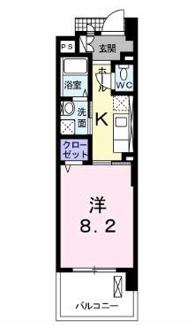 グレイス コート(1K/2階)の間取り写真