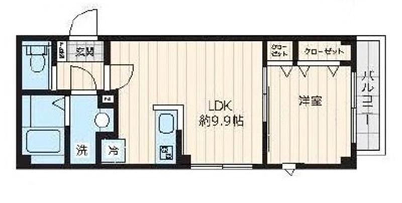 LA SEIGA(1LDK/3階)の間取り写真