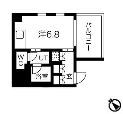 フォレシティ神田多町(ワンルーム/8階)の間取り写真