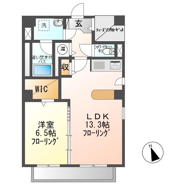 ジオ グランド ドエル(1LDK/8階)の間取り写真