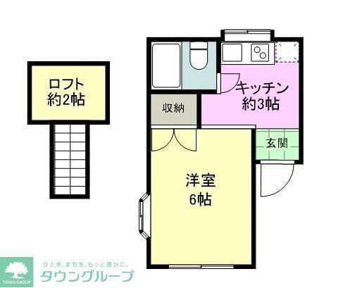 シャトリエ 7(1K/2階)の間取り写真