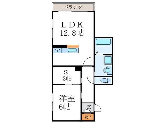 SATIS VITA(1SLDK/1階)の間取り写真