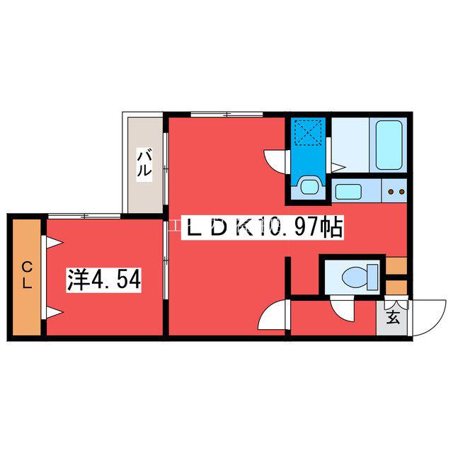 ル・カフェイエ(1LDK/3階)の間取り写真