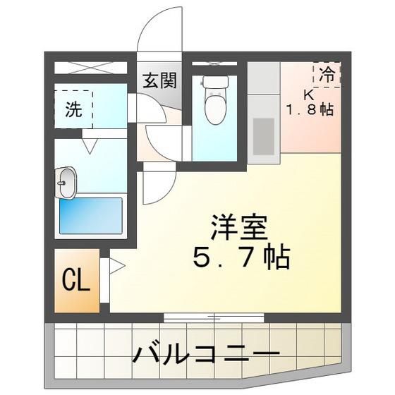 ユーミープライムマンション(1K/1階)の間取り写真