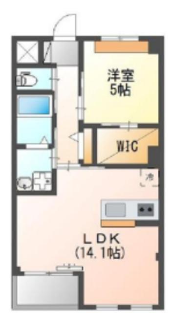 ジュビラーレ(1LDK/3階)の間取り写真
