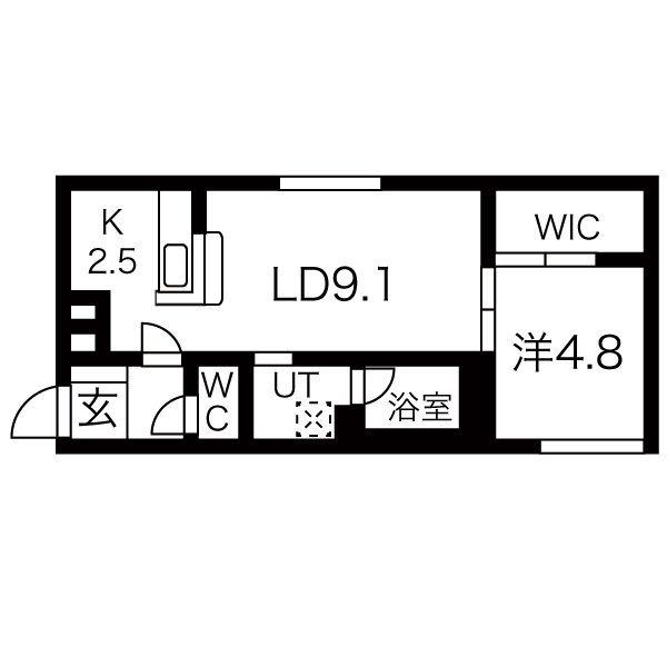 NAGOMU GROOVE ナゴムグルーブ(1LDK/2階)の間取り写真