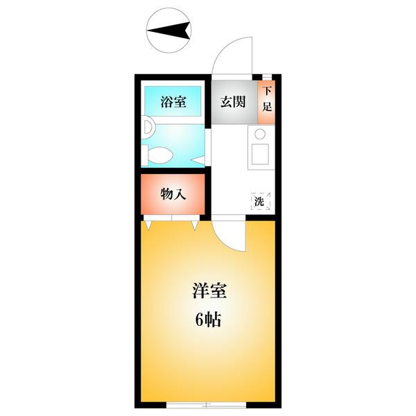 ΑNEXTせんげん台第一(1K/2階)の間取り写真