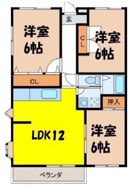 MK48(3LDK/2階)の間取り写真