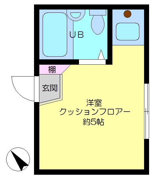 パークハイツ西池(ワンルーム/3階)の間取り写真