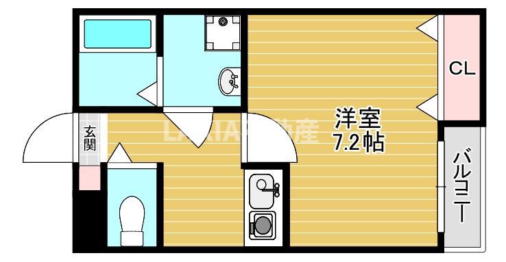 ACHT HIK RESIDENCE 南住吉(1K/1階)の間取り写真