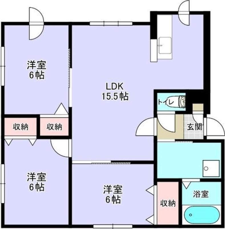 ヴァンテアン元町(3LDK/1階)の間取り写真