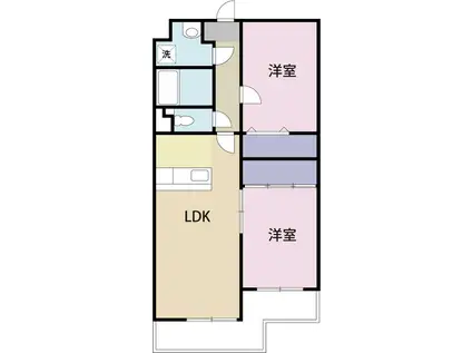 エレガントライフV(2LDK/3階)の間取り写真