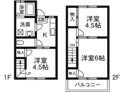 嶋田ハイツ(3K/1階)の間取り写真