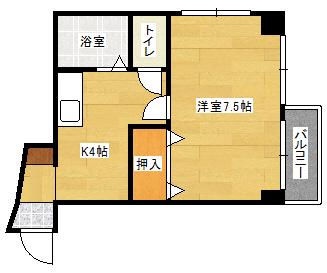 プティTO(1K/1階)の間取り写真