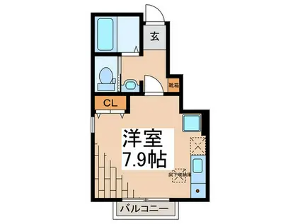 リアーレ六丁の目C(ワンルーム/1階)の間取り写真