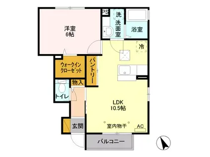 D-ROOMロイヤル ソレール B101(1LDK/1階)の間取り写真