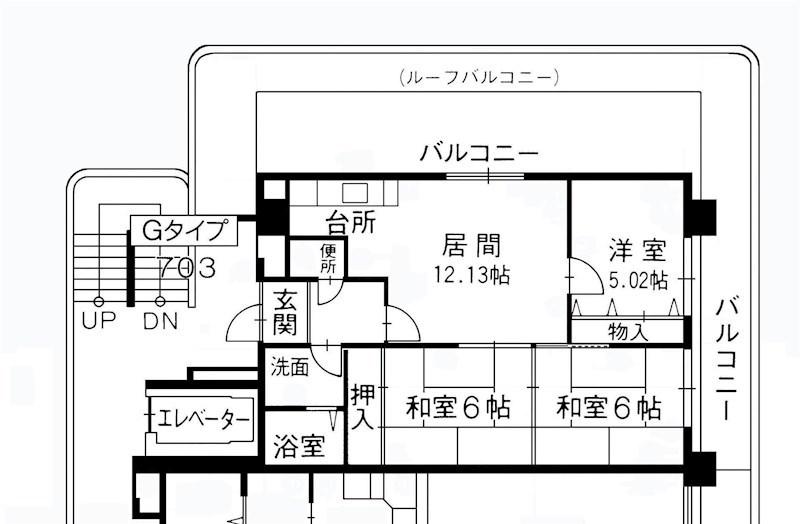 メゾンセルベイル(3LDK/7階)の間取り写真