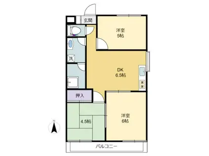 幸マンション(3DK/2階)の間取り写真