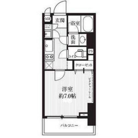 HF北四番丁レジデンス(1K/6階)の間取り写真