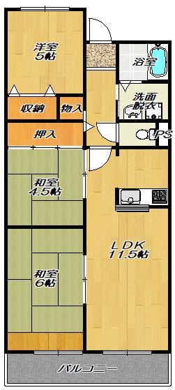 メゾン・ド・ボヌール(3LDK/3階)の間取り写真