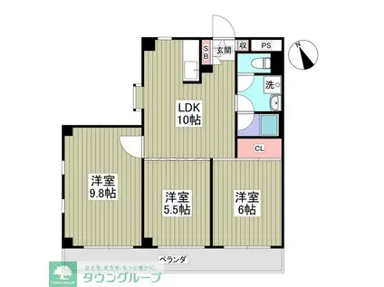 スターライトヴィラⅡ(2LDK/2階)の間取り写真