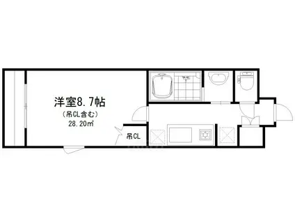 テッケル テスラ(1K/2階)の間取り写真